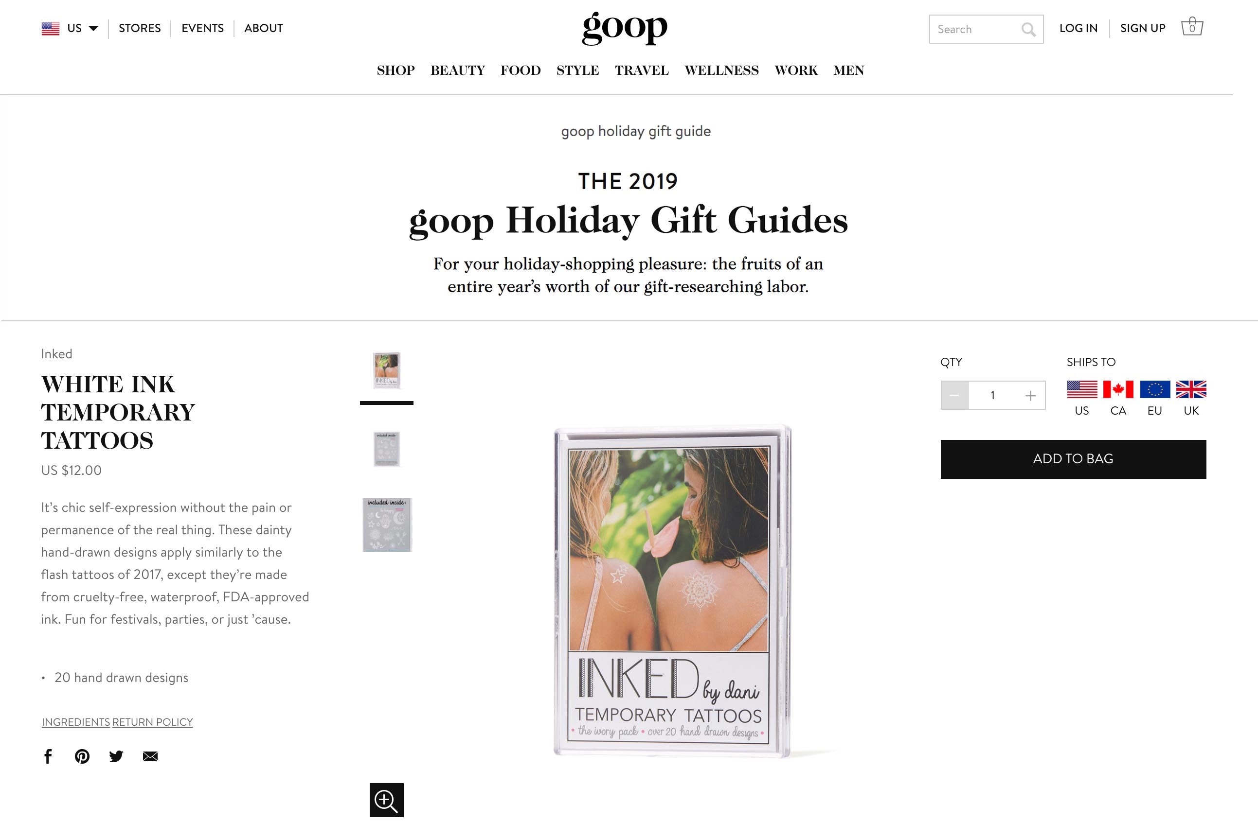 GOOP 2019 HOLIDAY GIFT GUIDE