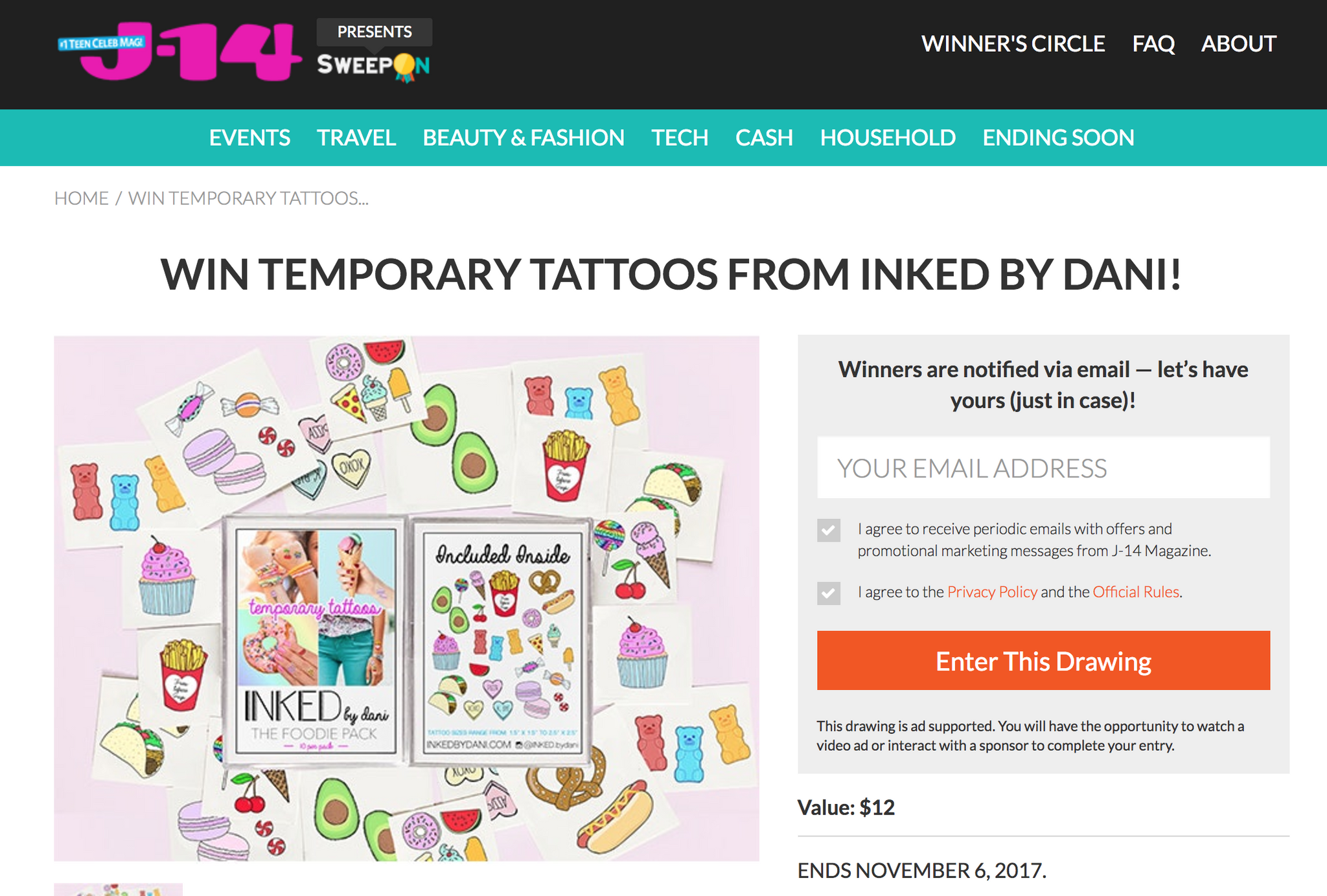 Giveaway with J-14 Magazine!