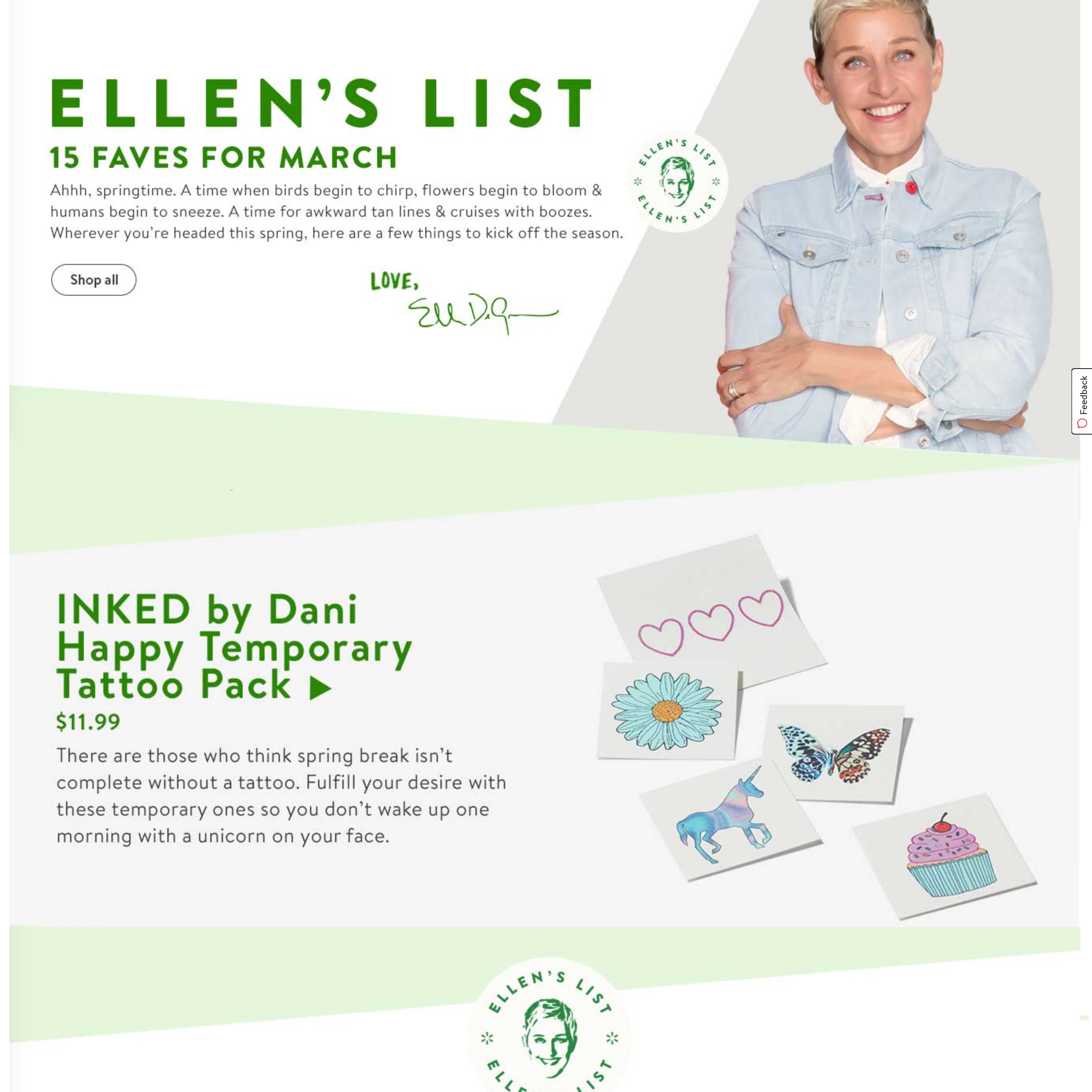 Ellen's List!