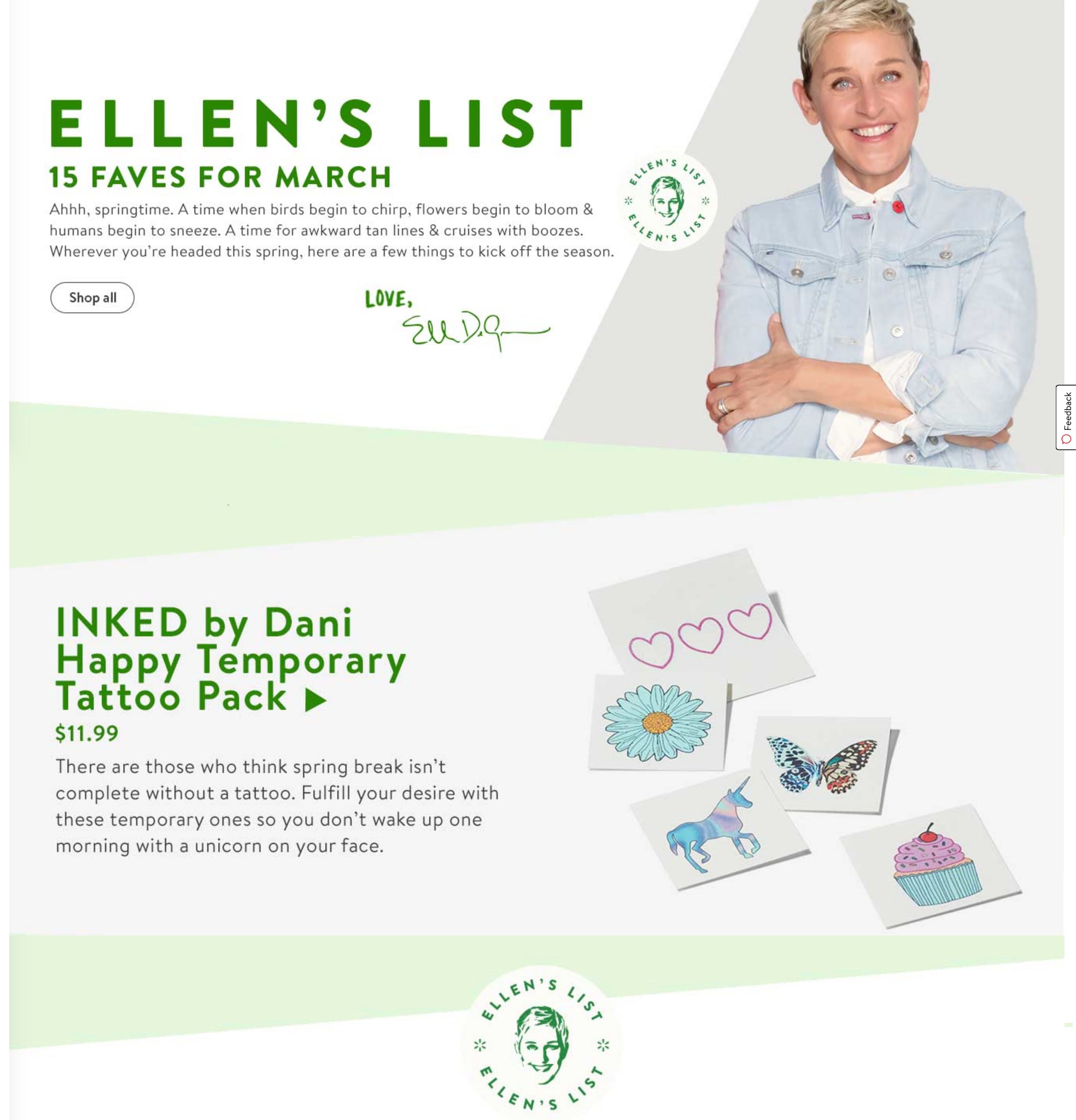 Ellen's List!