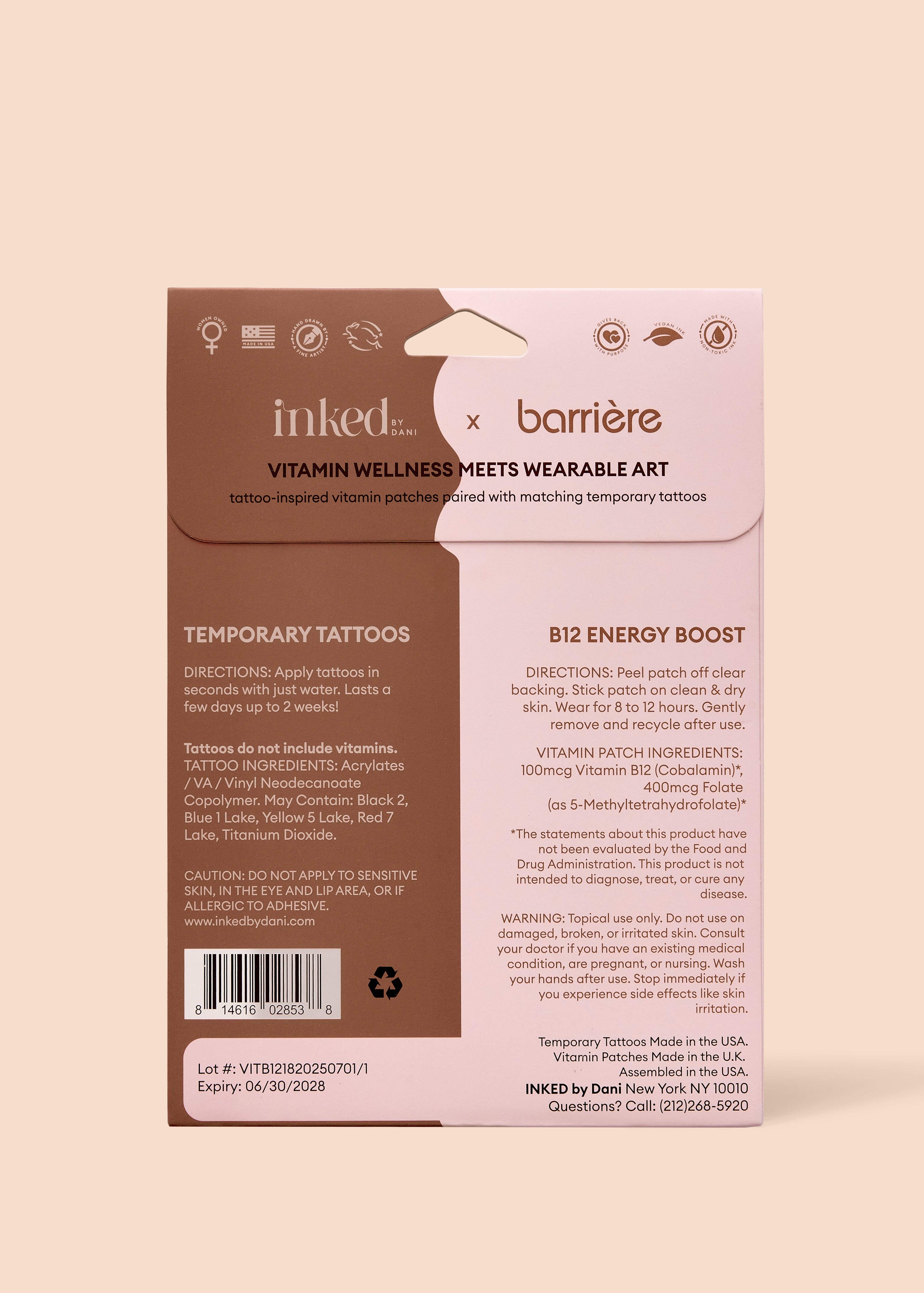 INKED x Barrière: Vitamin + Tattoo Wellness Set