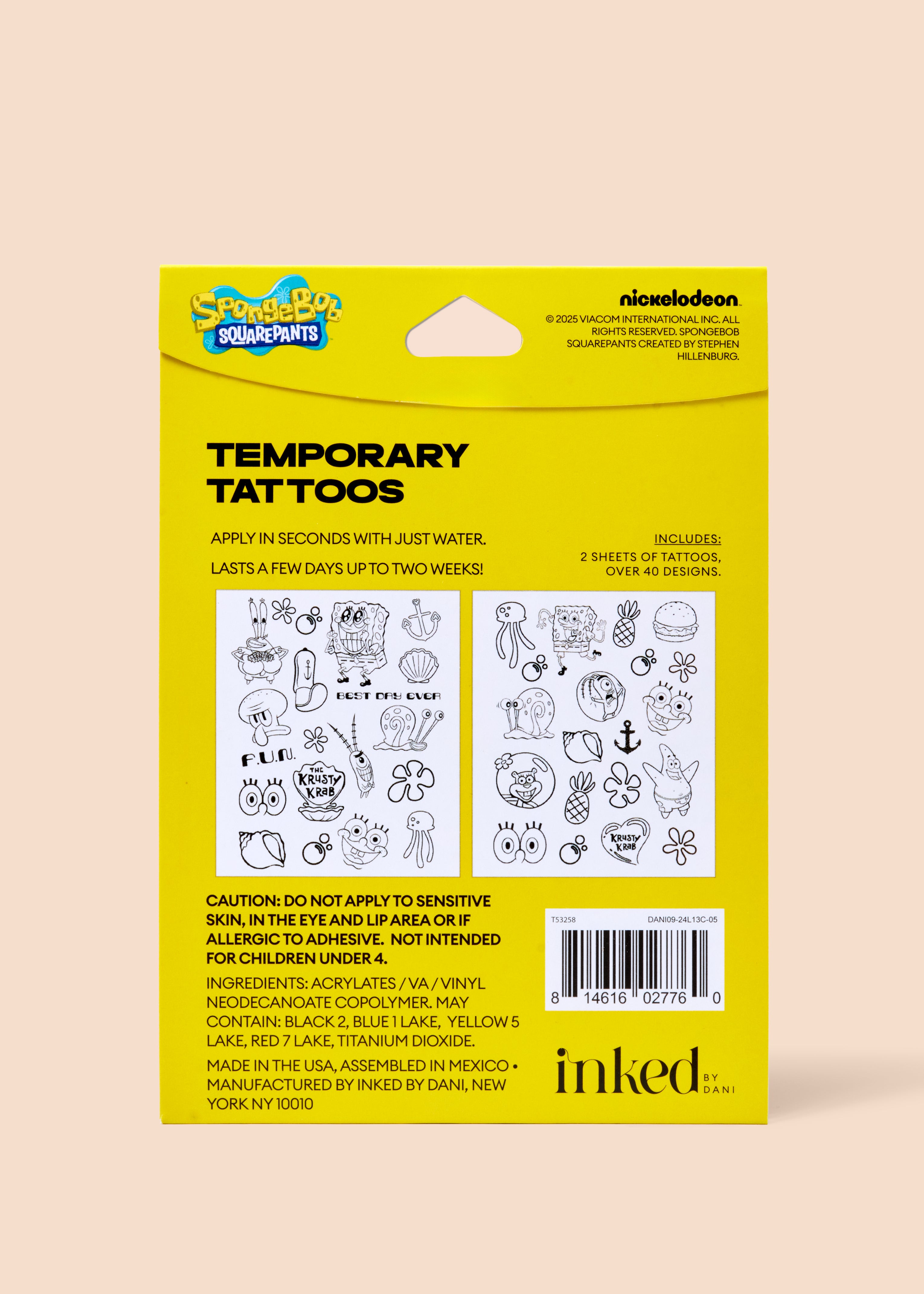 INKED by Dani x Spongebob: F.U.N Tattoos