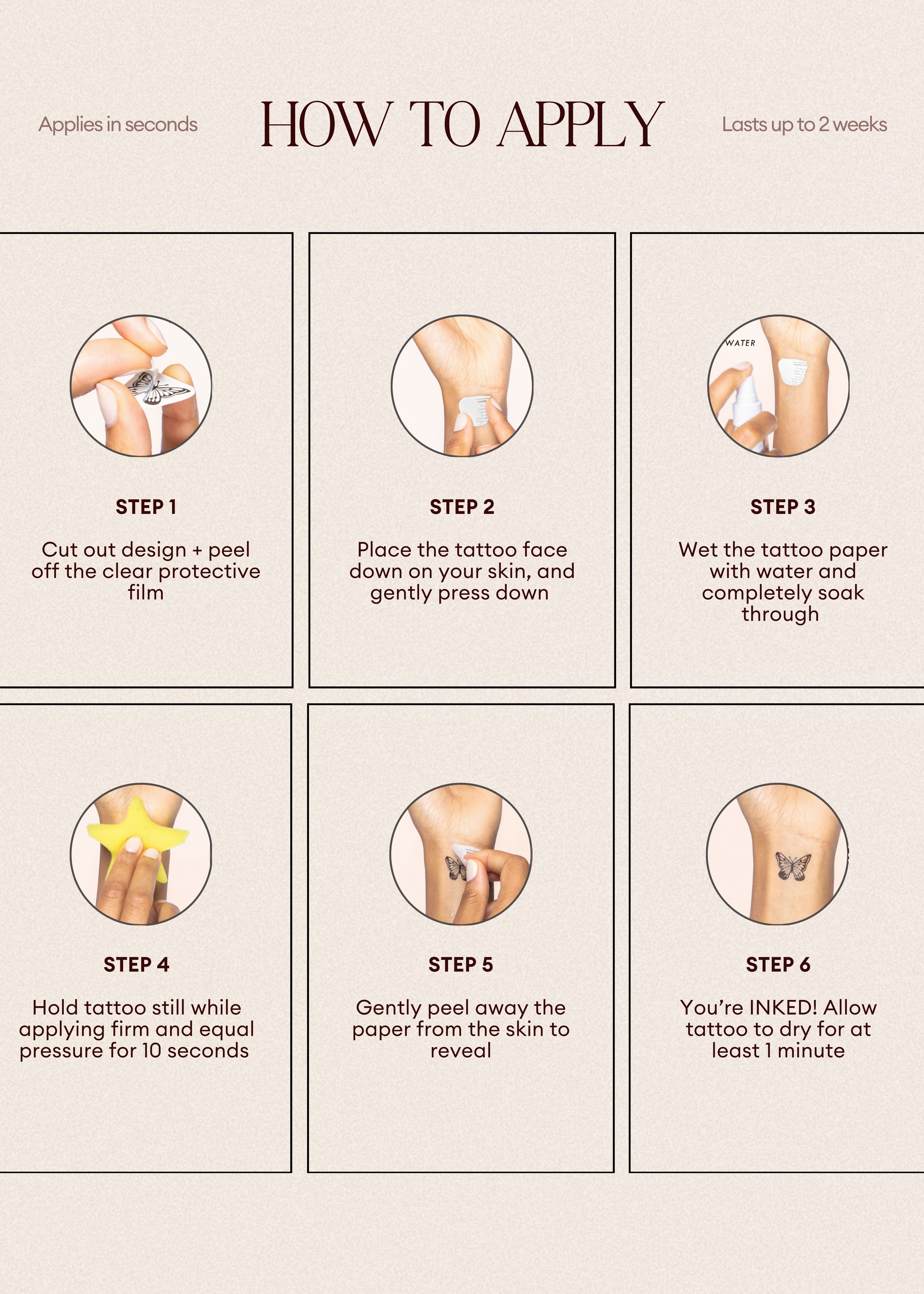 Paradise Pack Temporary Tattoos