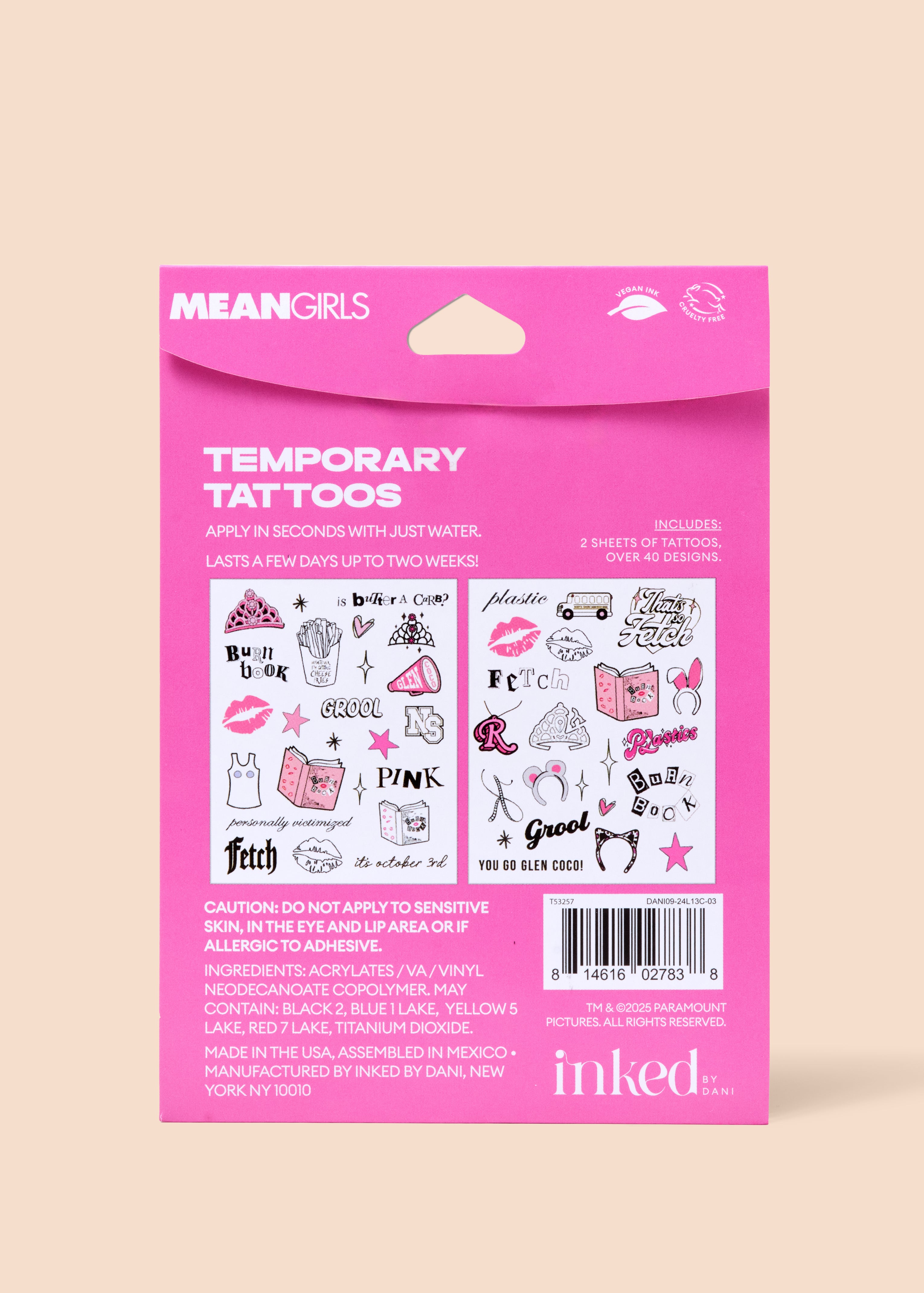 INKED by Dani x Mean Girls: Plastics Tattoos – INKED by Dani