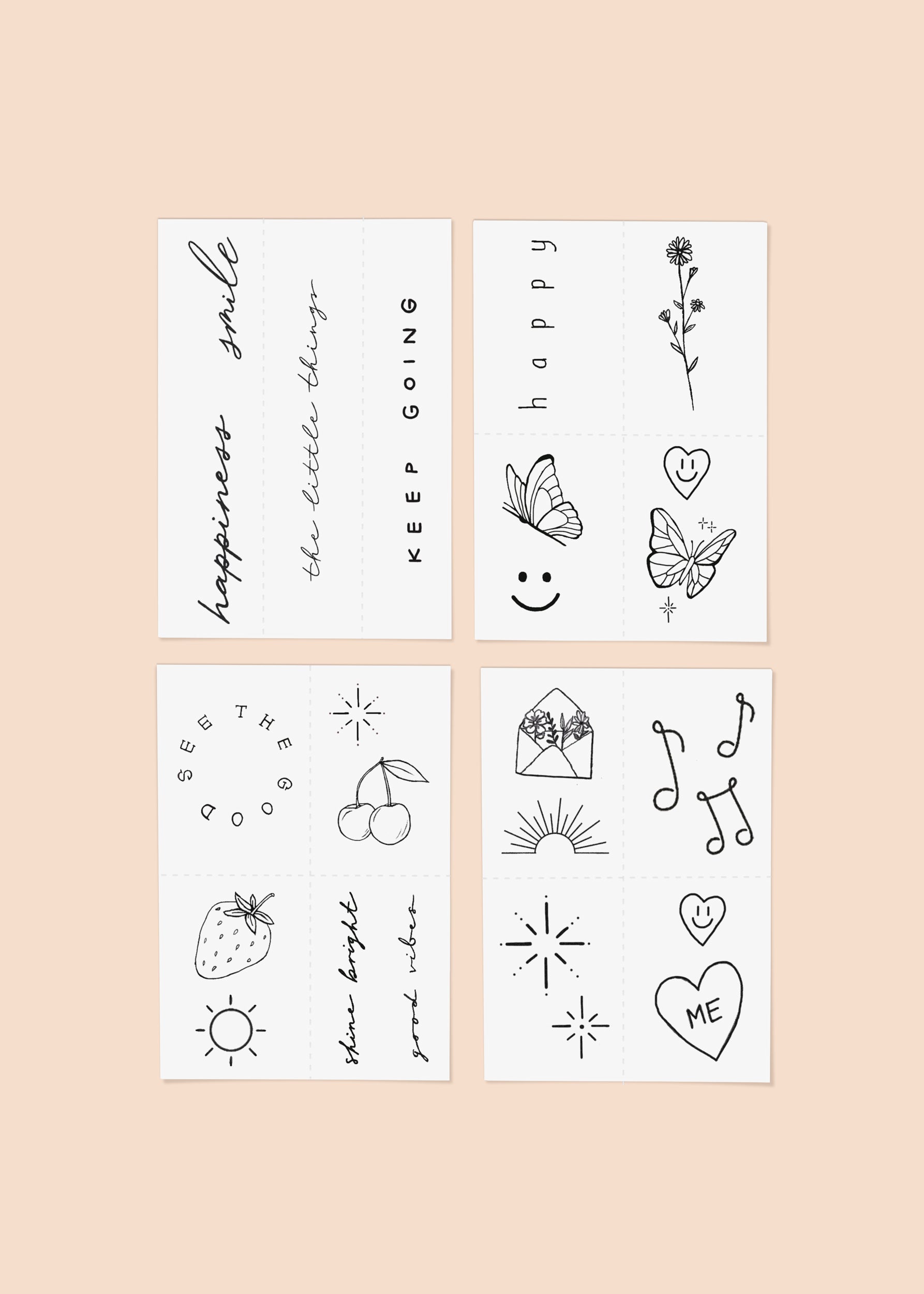 Affirmation Bundle Temporary Tattoos
