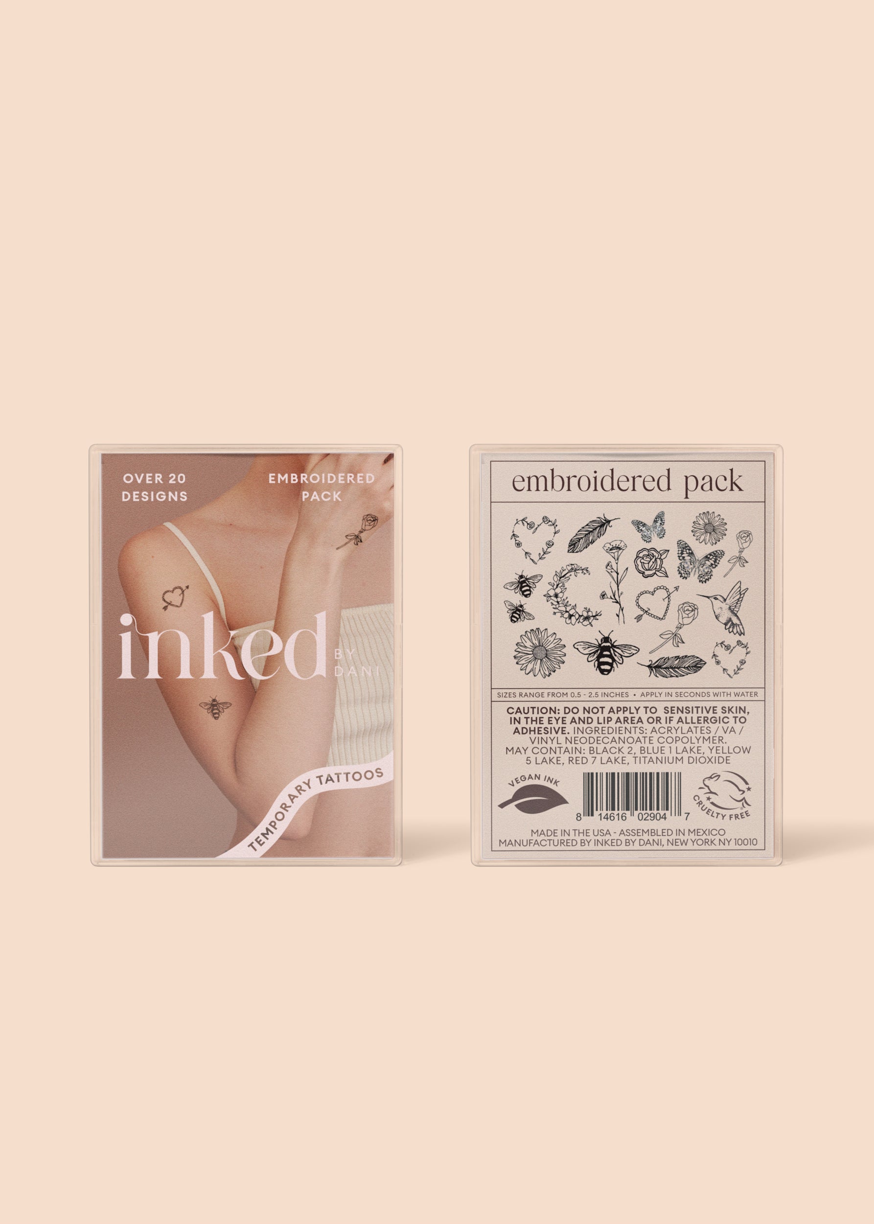 Embroidered Pack | INKED by Dani Temporary Tattoos