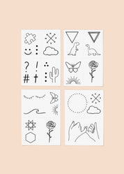 Barely There Pack Temporary Tattoos