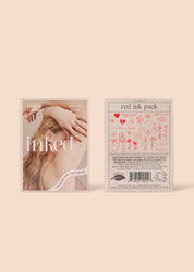Red Ink Temporary Tattoos
