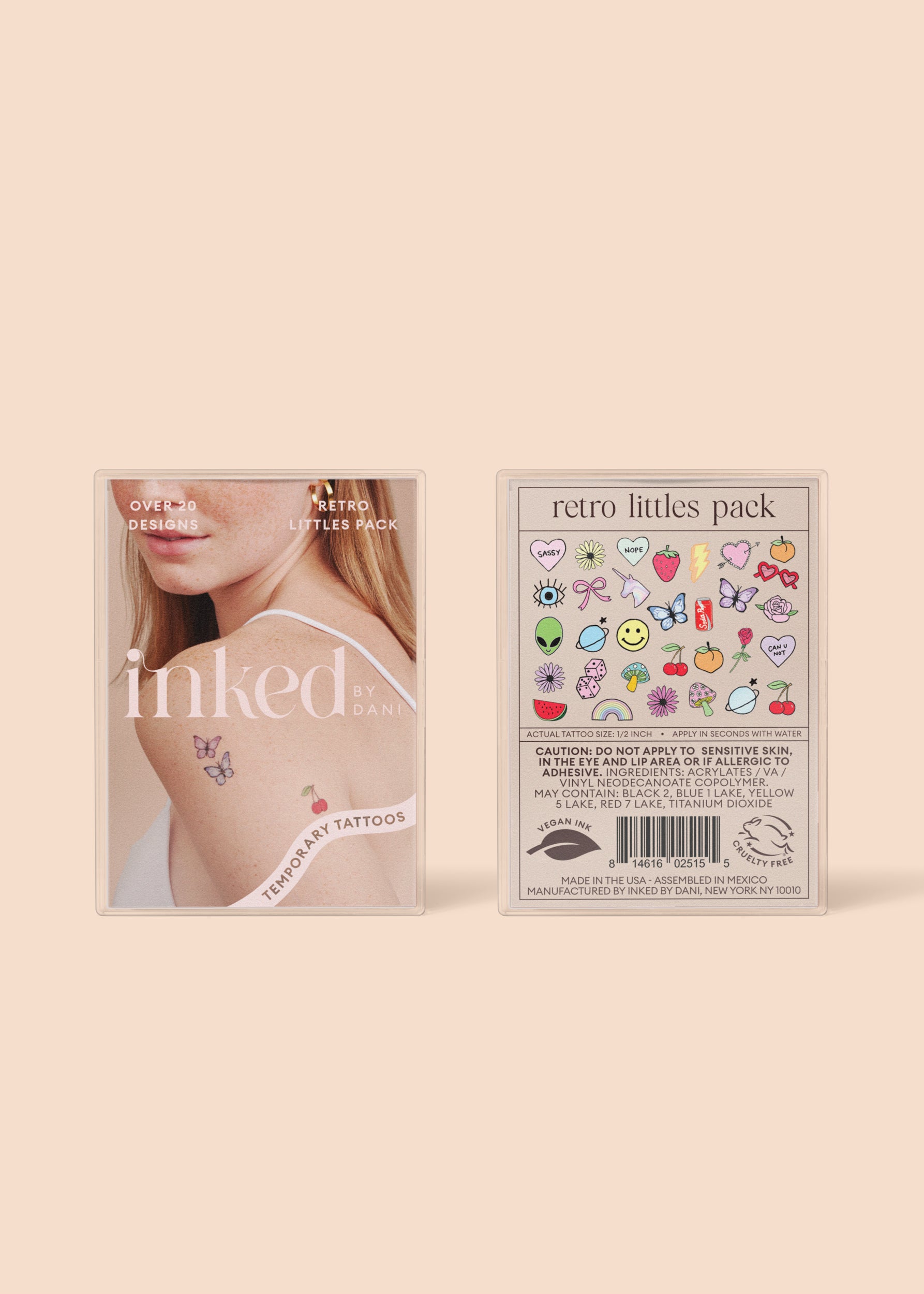 Retro Littles Pack Temporary Tattoos