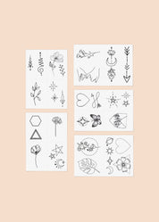 Fine Line Temporary Tattoos