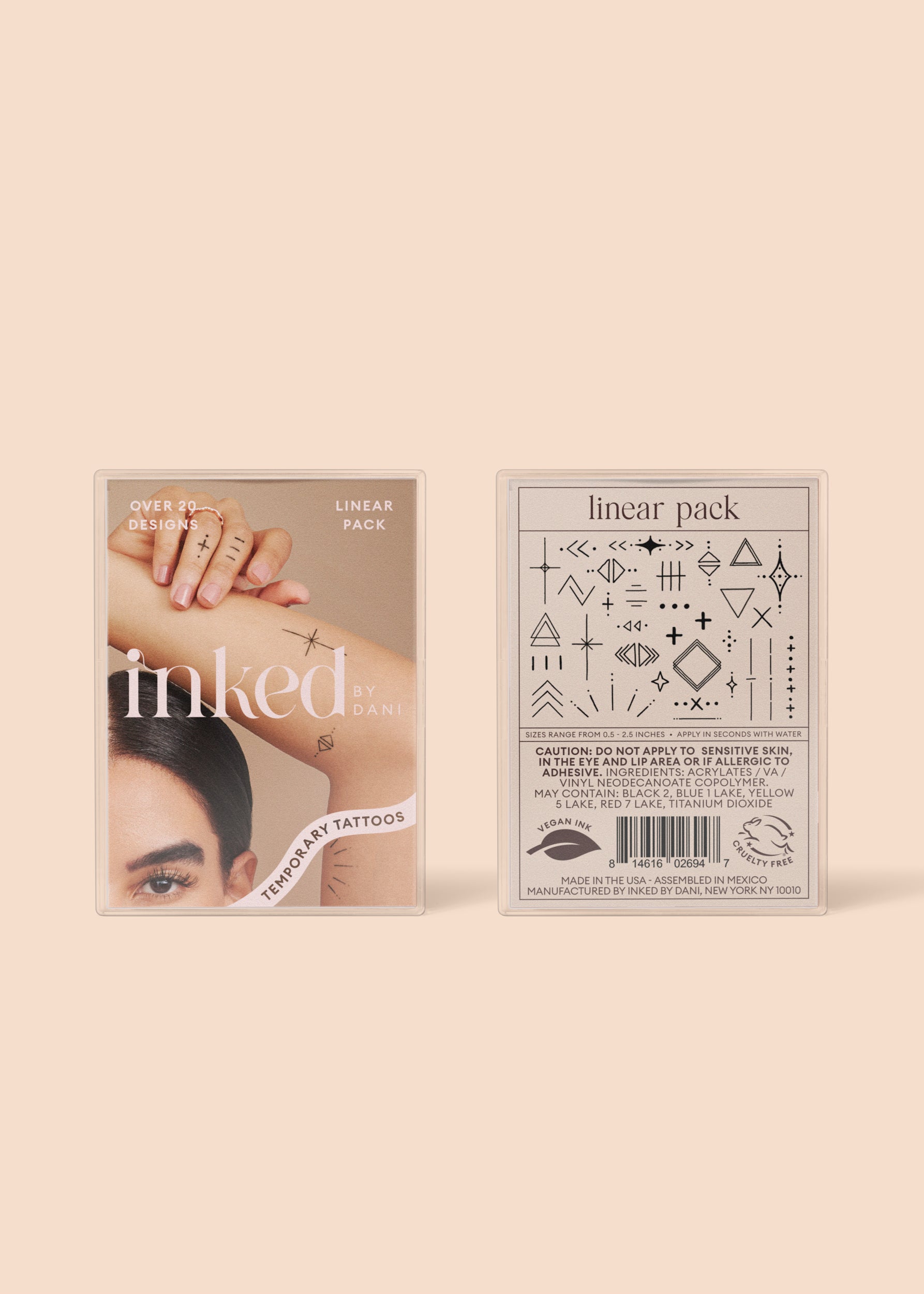 Linear Pack Temporary Tattoos