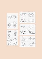 Outline Pack Temporary Tattoos