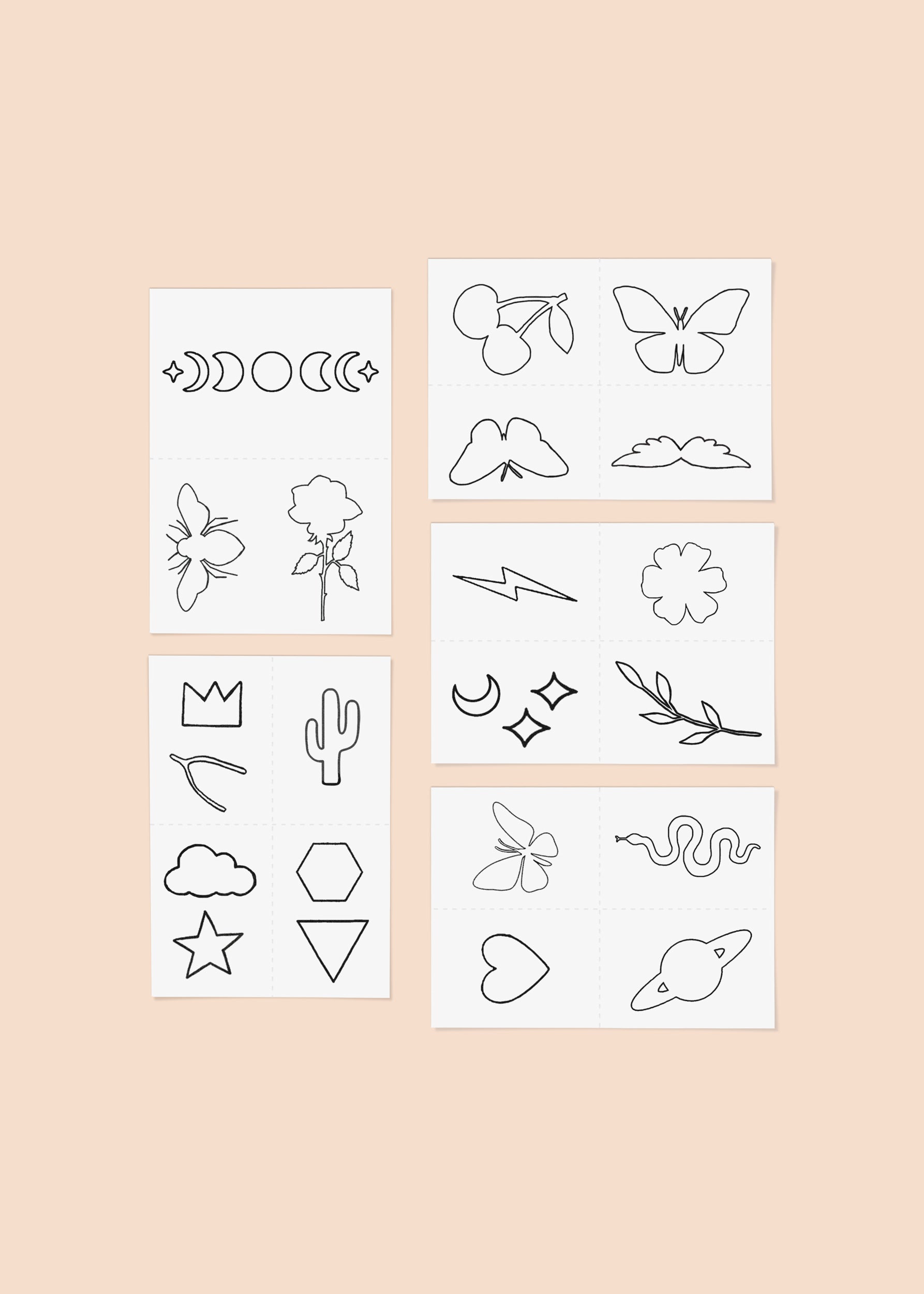 Outline Pack Temporary Tattoos