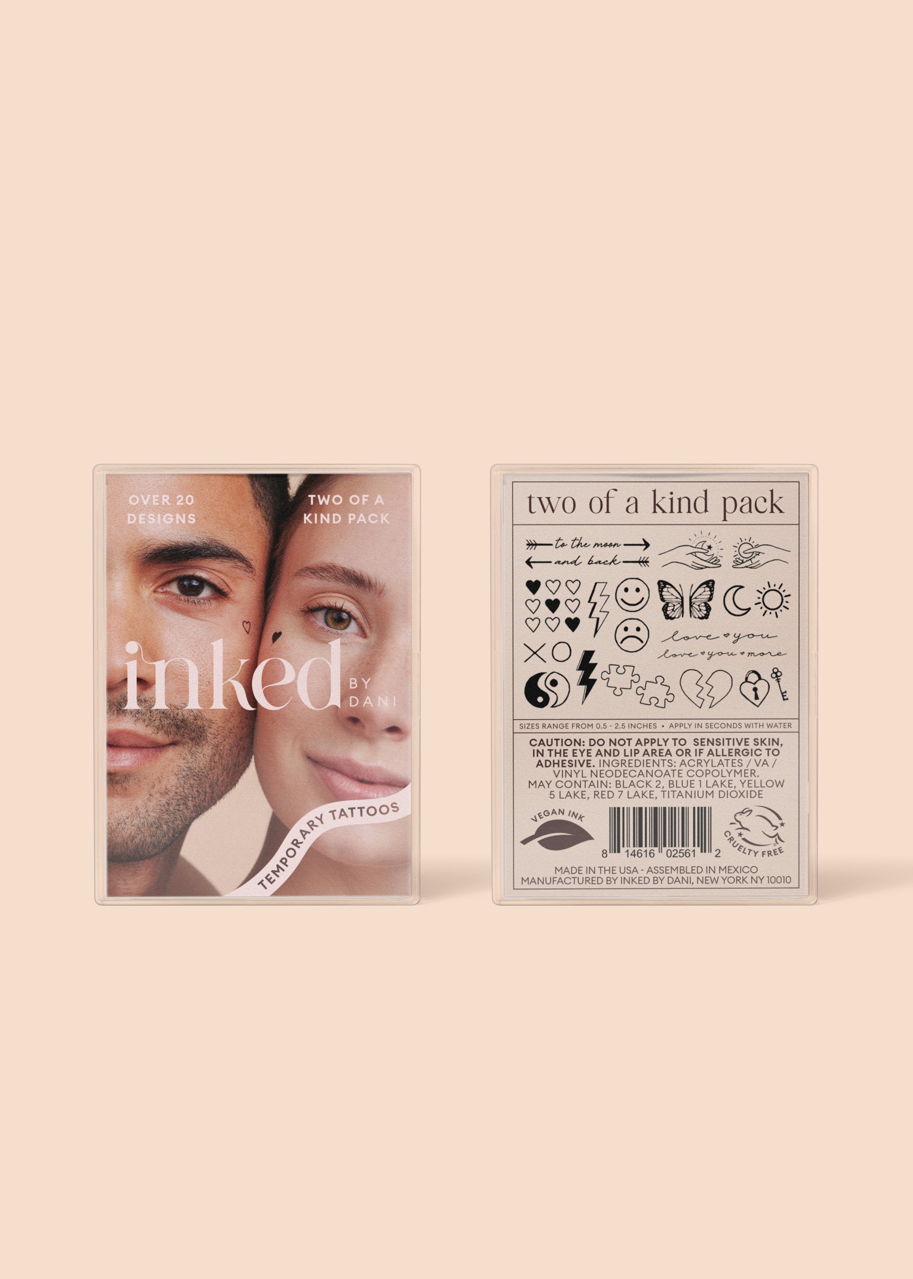 Two Of A Kind Pack Temporary Tattoos
