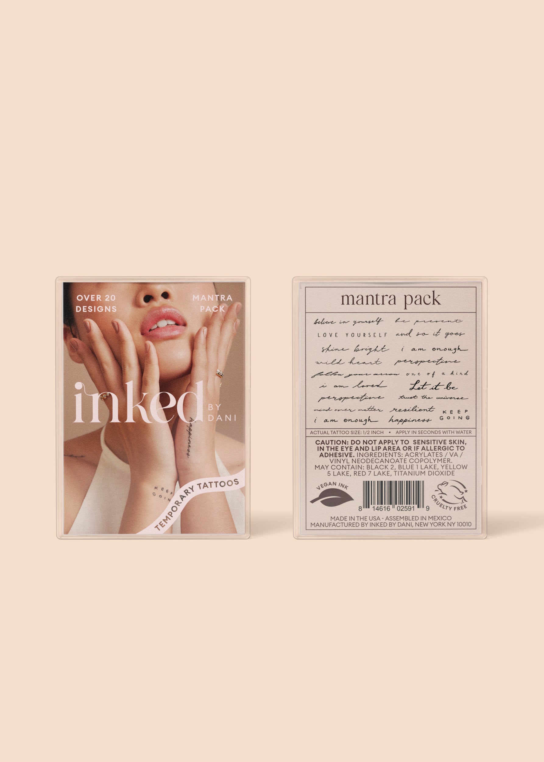 Mantra Pack Temporary Tattoos