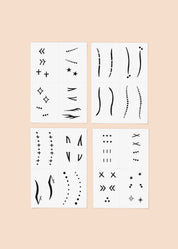 Face Tats Pack Temporary Tattoos