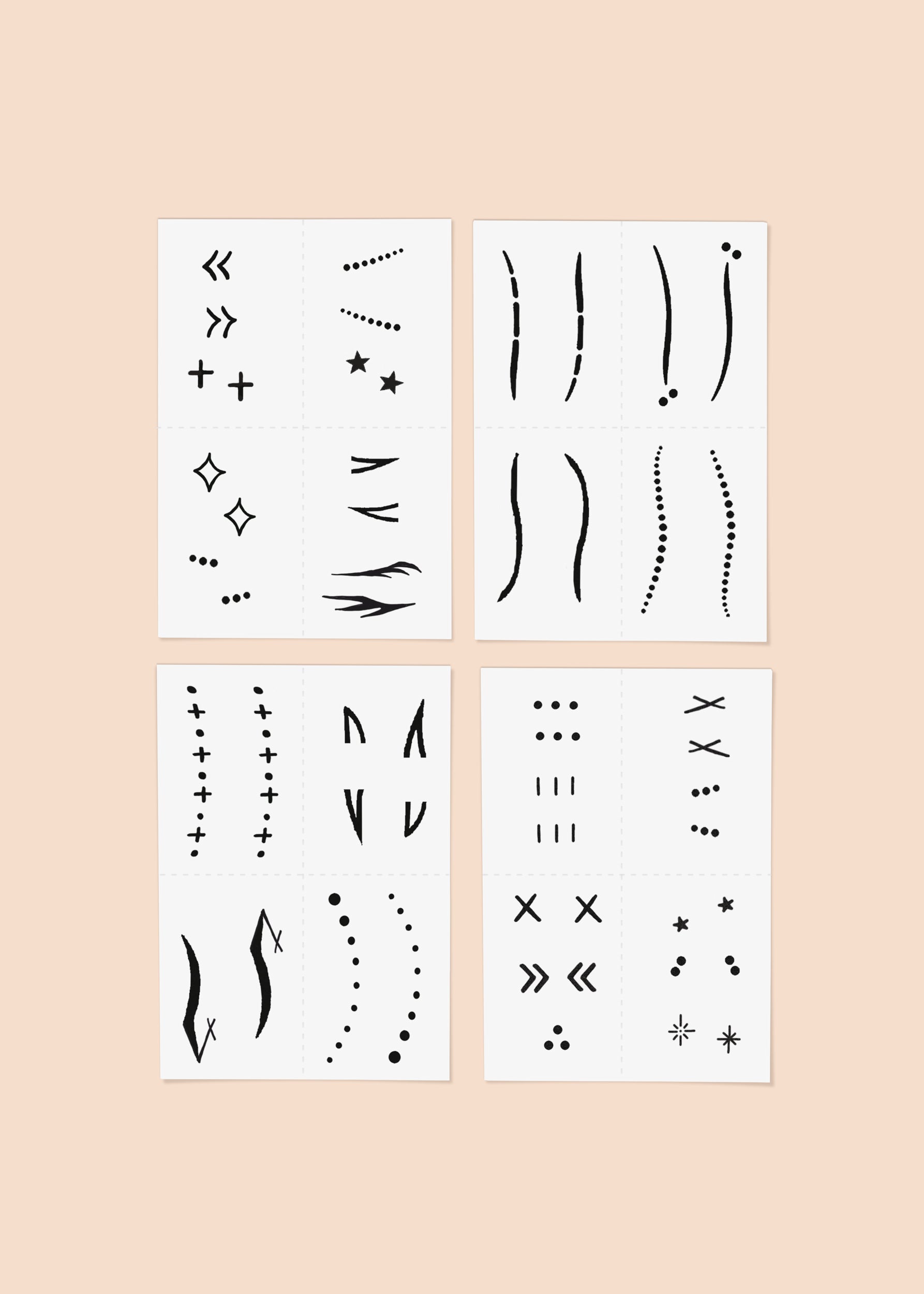 Face Tats Pack Temporary Tattoos