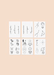 Zodiac Pack: Taurus + Virgo + Capricorn Temporary Tattoos