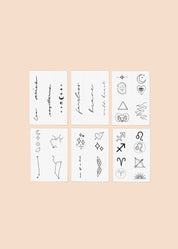 Zodiac Pack: Aries + Leo + Sagittarius Temporary Tattoos